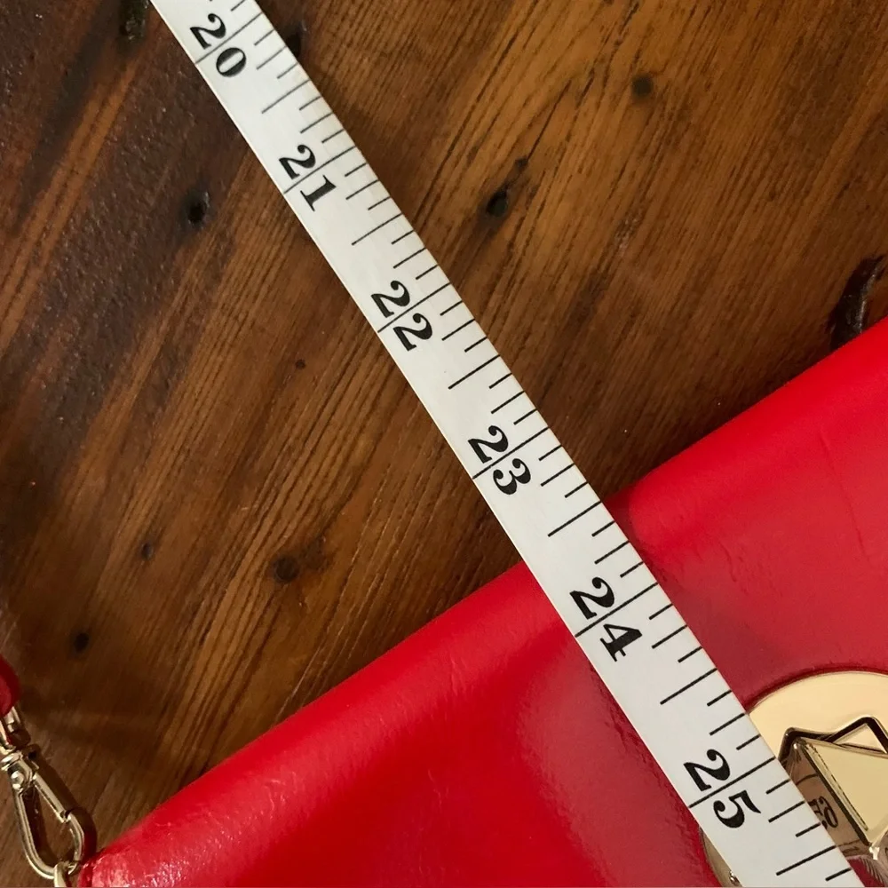 Kate Spade Red Fanfare Missy Patent Leather Clutch Crossbody Bag